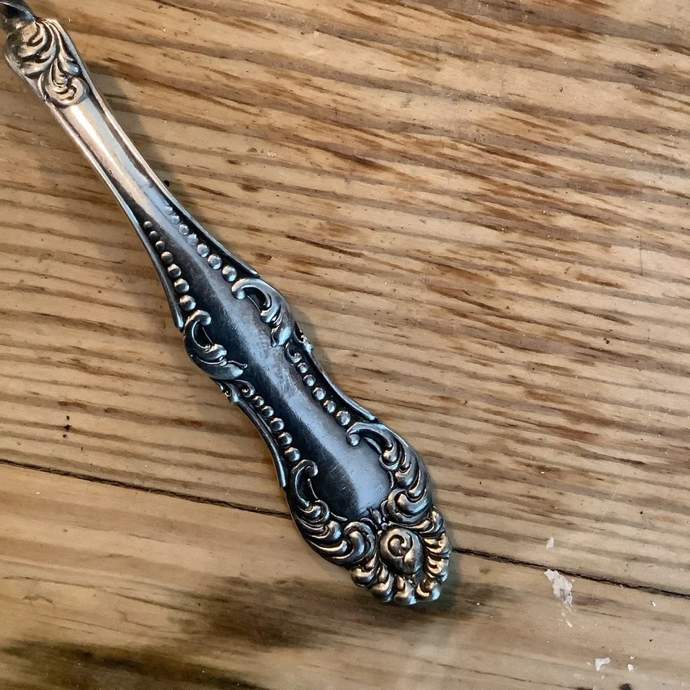 Antique Vintage Set of 3 Mismatched Silver Plate Butter Knives